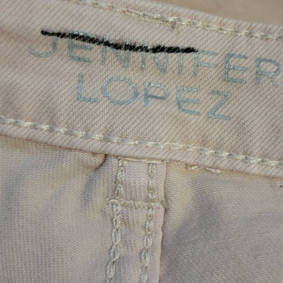 Pale Pink Jennifer Lopez Cuffed Capris Size 12 - Picture 5 of 14